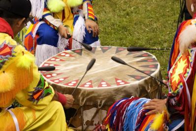 Native American Indian drumming